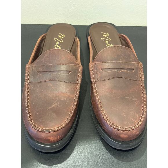 MATISSE Tasha Leather Penny Loafer Slip On Mule in Bourbon 8.5 - Picture 4 of 8